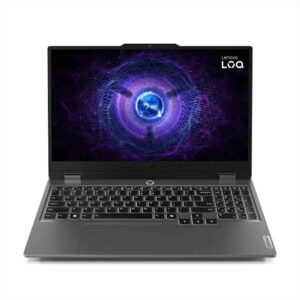 Lenovo LOQ 15 Gaming Laptop 12th Gen Core i5-12450HX, 24GB DDR5, 512GB SSD, NVIDIA RTX 4050 6GB Graphics, 15.6″ FHD IPS 144Hz, DOS, Luna Grey