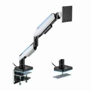 MXG HMA-12R Heavy Duty RGB Gaming Monitor Arm Matte Gray