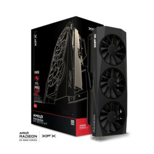 XFX Quicksilver AMD Radeon RX 9070XT 16GB GDDR6 256bit, HDMI/3x DP, AMD RDNA 4 Gaming Edition Graphics Card – Black